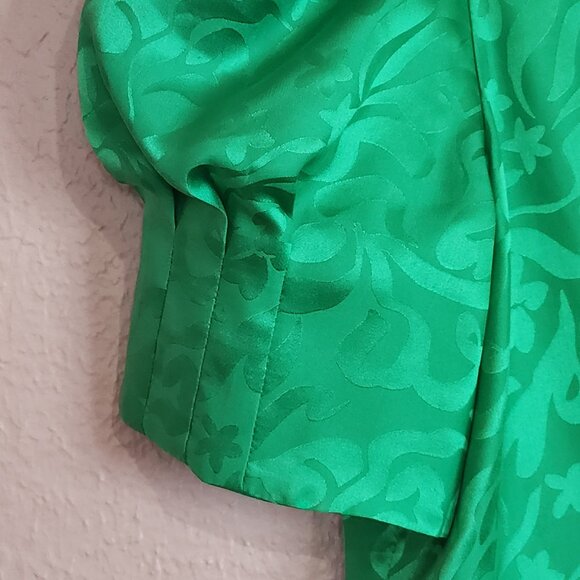 SALONI 100% Silk Green Bianca Midi Dress NWT Size 10 - Picture 10 of 17